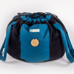 Skiep - donkergrijs met appelblauw zeegroen